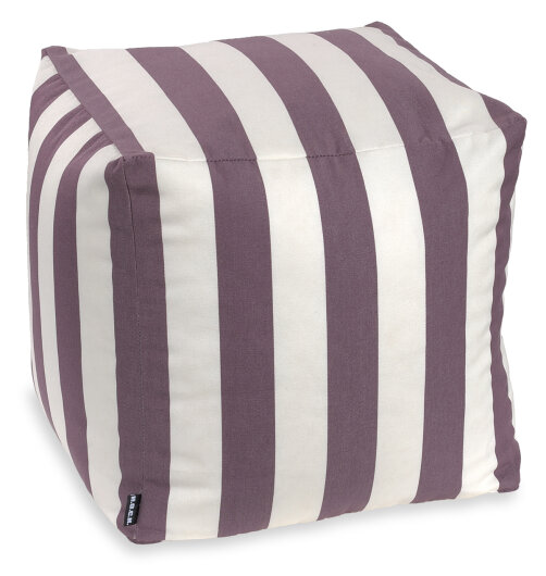 H.O.C.K. Classic Streifen Outdoor Bean Cube Pouf 40x40x40cm in verschiedenen Farben