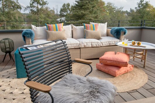 H.O.C.K. Yucatan Outdoor Matratzenkissen 50x50x10cm maiz-salmon