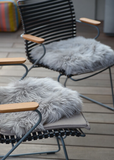 H.O.C.K. Fell-Sitzauflage eckig 35x35cm grau col. 01