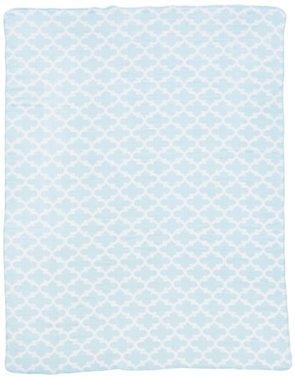 H.O.C.K. Decke Milano gemustert 150x200cm light blue