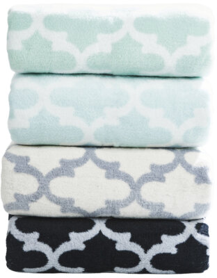 H.O.C.K. Decke Milano gemustert 150x200cm light blue