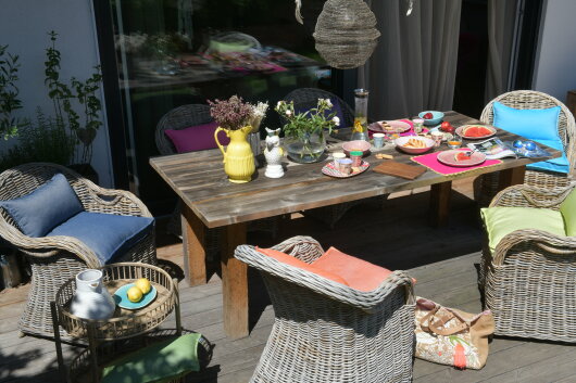 H.O.C.K. Caribe Outdoor Kissen 50x30cm türkis turquesa 01