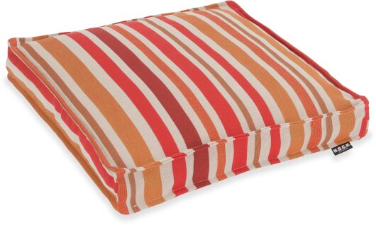 H.O.C.K. Glory Outdoor Stuhlkissen 40x40x5cm Streifen orange rot col. 9 cobo