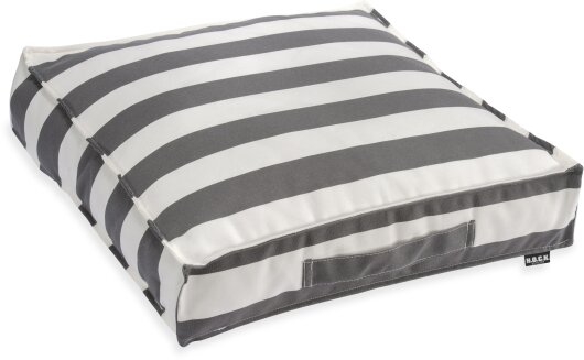 H.O.C.K. Classic Streifen Outdoor Matratzenkissen 50x50x10cm grau