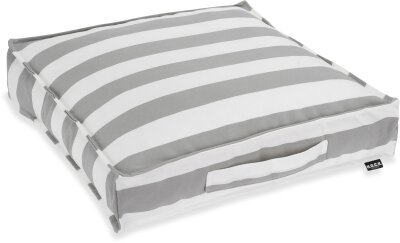 H.O.C.K. Classic Streifen Outdoor Matratzenkissen 50x50x10cm hellgrau