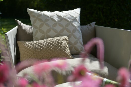 H.O.C.K. Luna Outdoor Wendekissen 60x60cm hellgrau