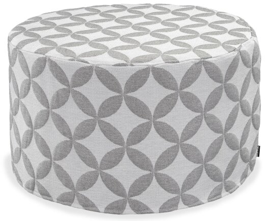 H.O.C.K. Luna Outdoor Hocker rund Pouf ø60x40cm hellgrau