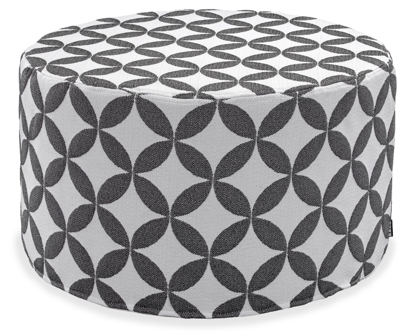 H.O.C.K. Luna Outdoor Hocker rund Pouf ø60x40cm schwarz