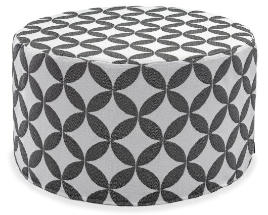 H.O.C.K. Luna Outdoor Hocker rund Pouf ø60x40cm schwarz