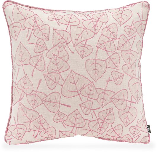 H.O.C.K. Nala Outdoor Kissen Blatt-Motiv mit Keder 50x50cm rosa col. 02-47
