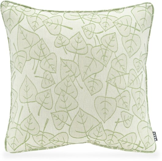 H.O.C.K. Nala Outdoor Kissen Blatt-Motiv mit Keder 50x50cm grün col. 02-59
