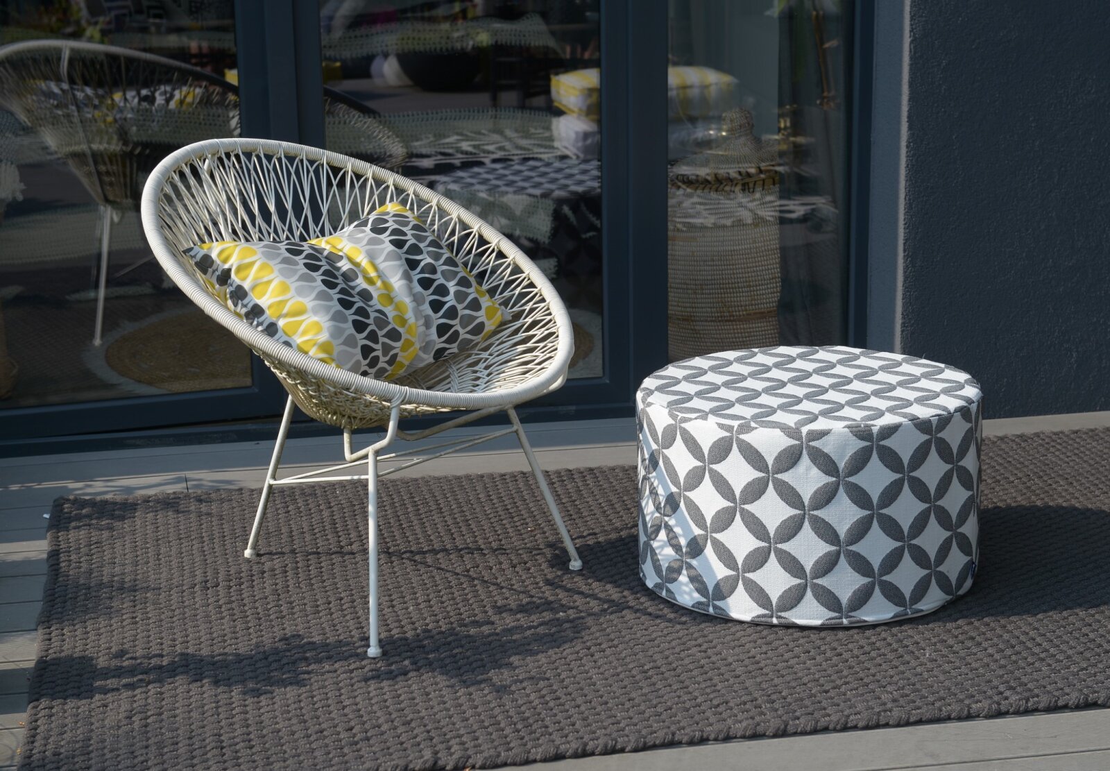 H.O.C.K. Drops Outdoor Kissen 60x40cm multi gelb grau col. 06