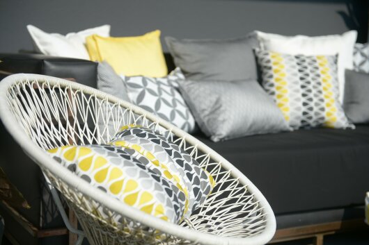 H.O.C.K. Drops Outdoor Kissen 60x40cm multi gelb grau... H.O.C.K. Drops Outdoor Kissen 60x40cm multi gelb grau col. 06