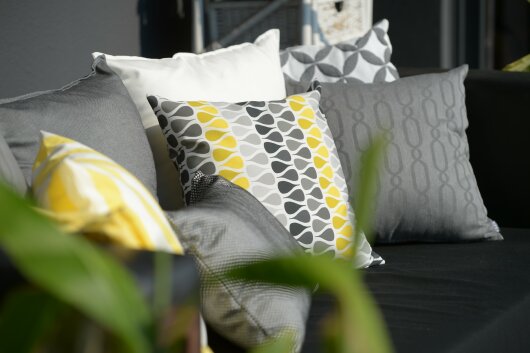H.O.C.K. Drops Outdoor Kissen 60x40cm multi gelb grau... H.O.C.K. Drops Outdoor Kissen 60x40cm multi gelb grau col. 06