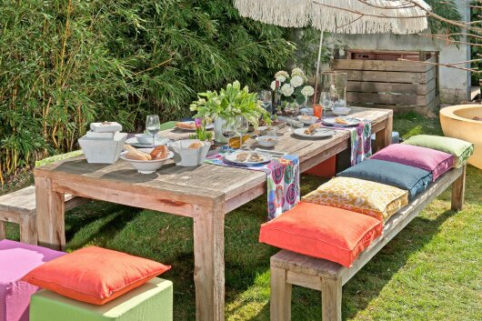H.O.C.K. Caribe Outdoor Kissen 60x60cm pink fuchsia 01