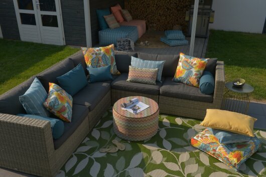 H.O.C.K. Outdoor Teppich Bali forest green creme 180x270cm
