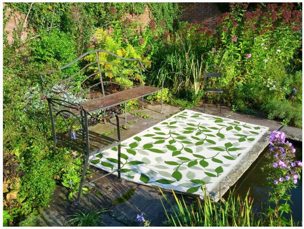 H.O.C.K. Outdoor Teppich Bali forest green creme 120x180cm
