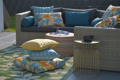 H.O.C.K. Outdoor Teppich Bali forest green creme 120x180cm