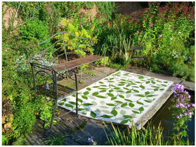 H.O.C.K. Outdoor Teppich Bali forest green creme 120x180cm