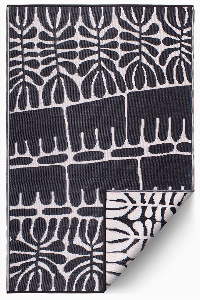 H.O.C.K. Outdoor Teppich Serowe black 120x180cm schwarz creme