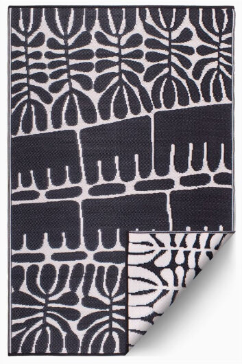 H.O.C.K. Outdoor Teppich Serowe black 120x180cm schwarz creme