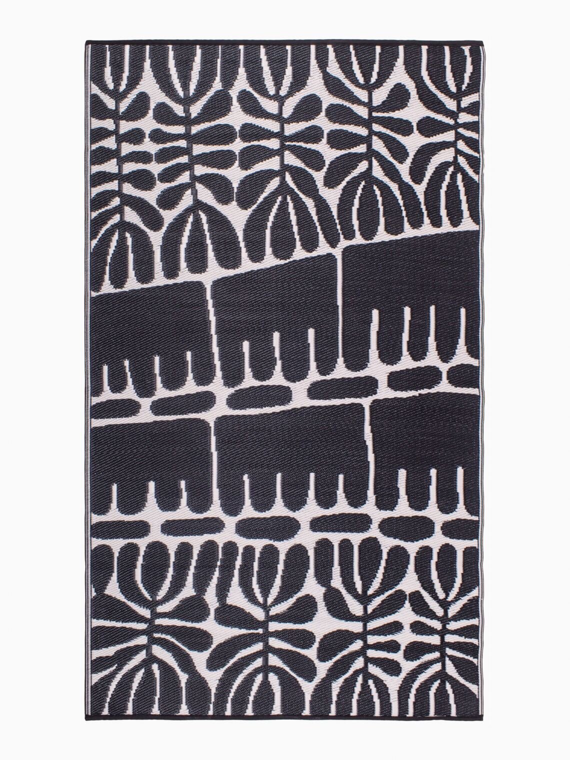 H.O.C.K. Outdoor Teppich Serowe black 150x240cm schwarz creme