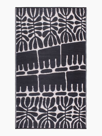 H.O.C.K. Outdoor Teppich Serowe black 150x240cm schwarz creme