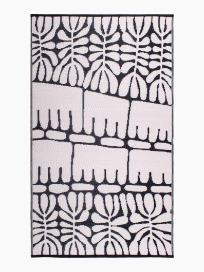 H.O.C.K. Outdoor Teppich Serowe black 150x240cm schwarz creme
