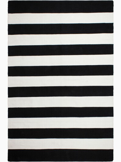 H.O.C.K. Outdoor Teppich Nantucket black&white PET 120x180cm schwarz weiß
