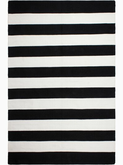 H.O.C.K. Outdoor Teppich Nantucket black&white PET 120x180cm schwarz weiß