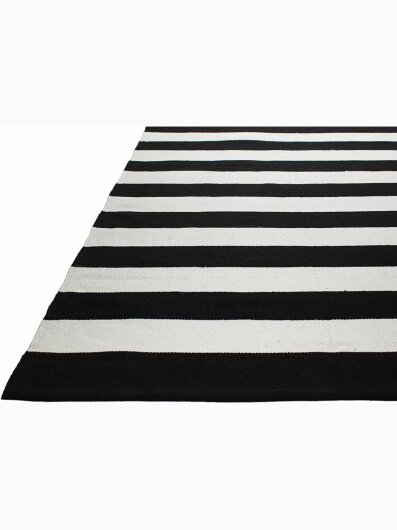 H.O.C.K. Outdoor Teppich Nantucket black&white PET 120x180cm schwarz weiß