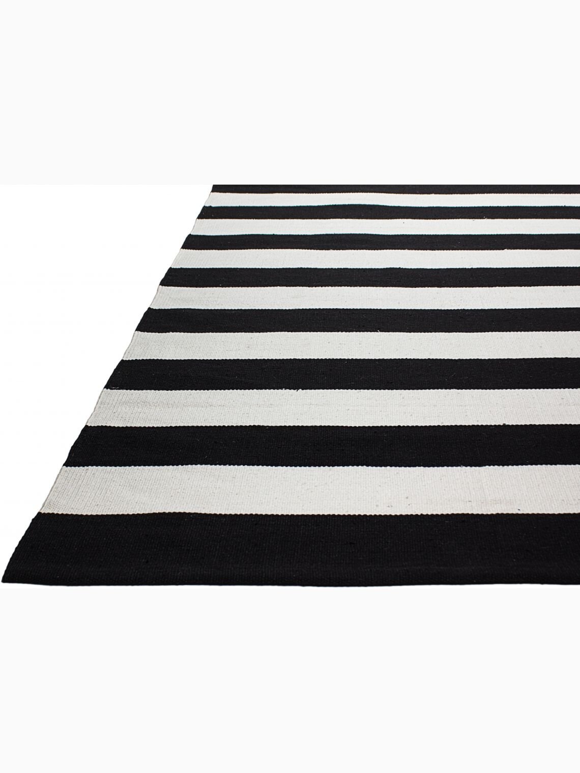 H.O.C.K. Outdoor Teppich Nantucket black&white PET 150x240cm schwarz weiß