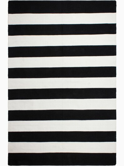 H.O.C.K. Outdoor Teppich Nantucket black&white PET 150x240cm schwarz weiß