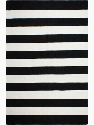 H.O.C.K. Outdoor Teppich Nantucket black&white PET 150x240cm schwarz weiß
