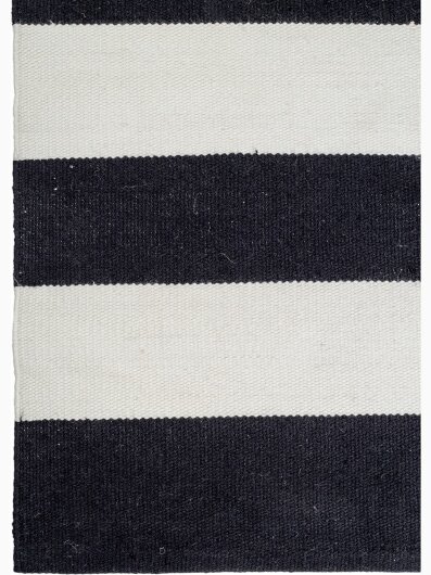 H.O.C.K. Outdoor Teppich Nantucket black&white PET 150x240cm schwarz weiß