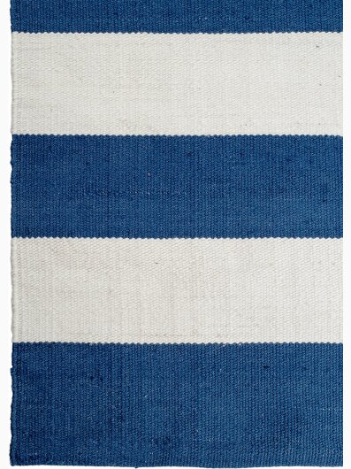 H.O.C.K. Outdoor Teppich Nantucket blue&white PET 180x270cm blau weiß