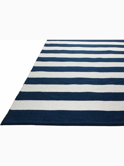 H.O.C.K. Outdoor Teppich Nantucket blue&white PET 180x270cm blau weiß