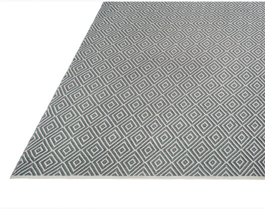 H.O.C.K. Outdoor Teppich Veria grey&white PET 120x180cm grau weiß