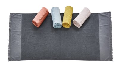 H.O.C.K. Strandhandtuch Canberra Towel 95x180cm einfarbig orange coral 1546