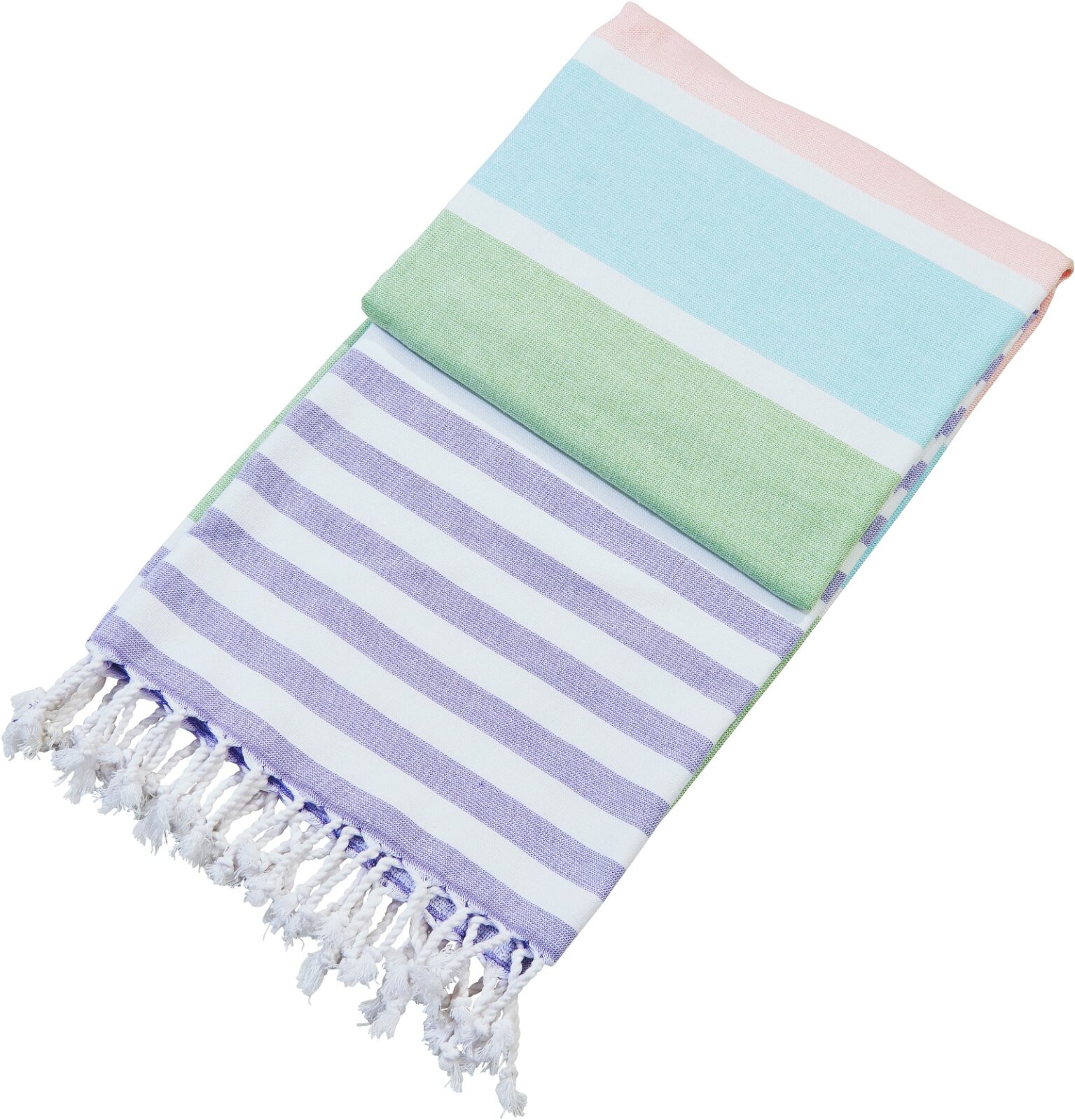 H.O.C.K. Strandhandtuch Cincinnati Towel 90x160cm gestreift candy green lila bunt 4401
