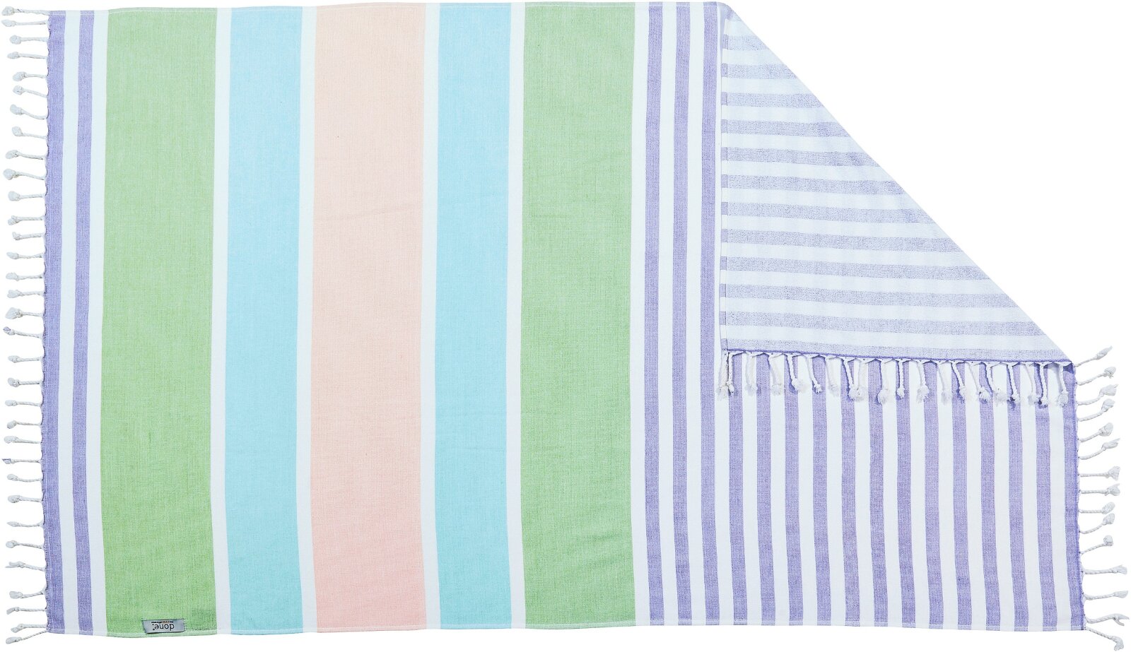 H.O.C.K. Strandhandtuch Cincinnati Towel 90x160cm gestreift candy green lila bunt 4401