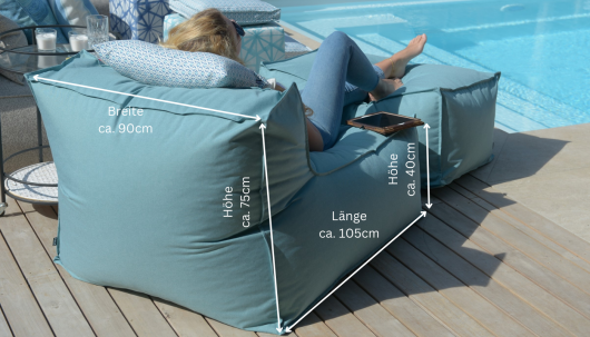 H.O.C.K. Lolly Outdoor Lounge-Sessel, ca. 105x90x40cm Tampa cement-beige col. 1321