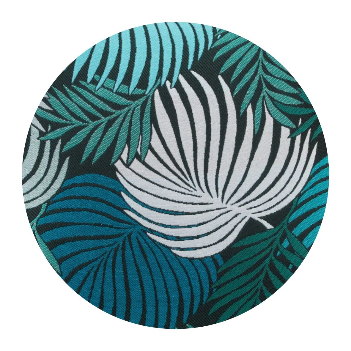 H.O.C.K. Stoff Meterware Copacabana allover petrol emeraude 140cm