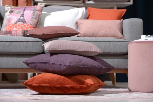 H.O.C.K. Mali Kissen mit Biese 50x30cm altrosa burgundy col. 22