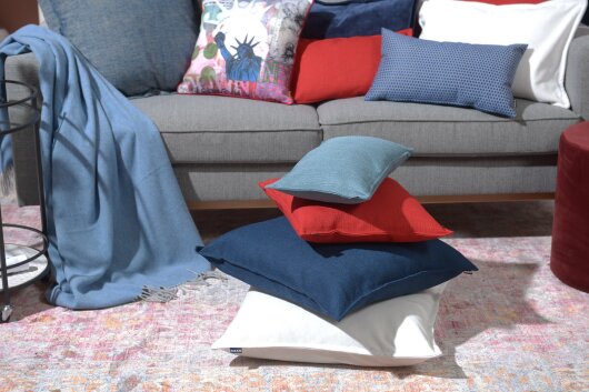 H.O.C.K. Mali Kissen mit Biese 60x60cm navy col. 666