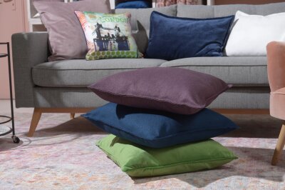 H.O.C.K. Mali Kissen mit Biese 60x60cm navy col. 666