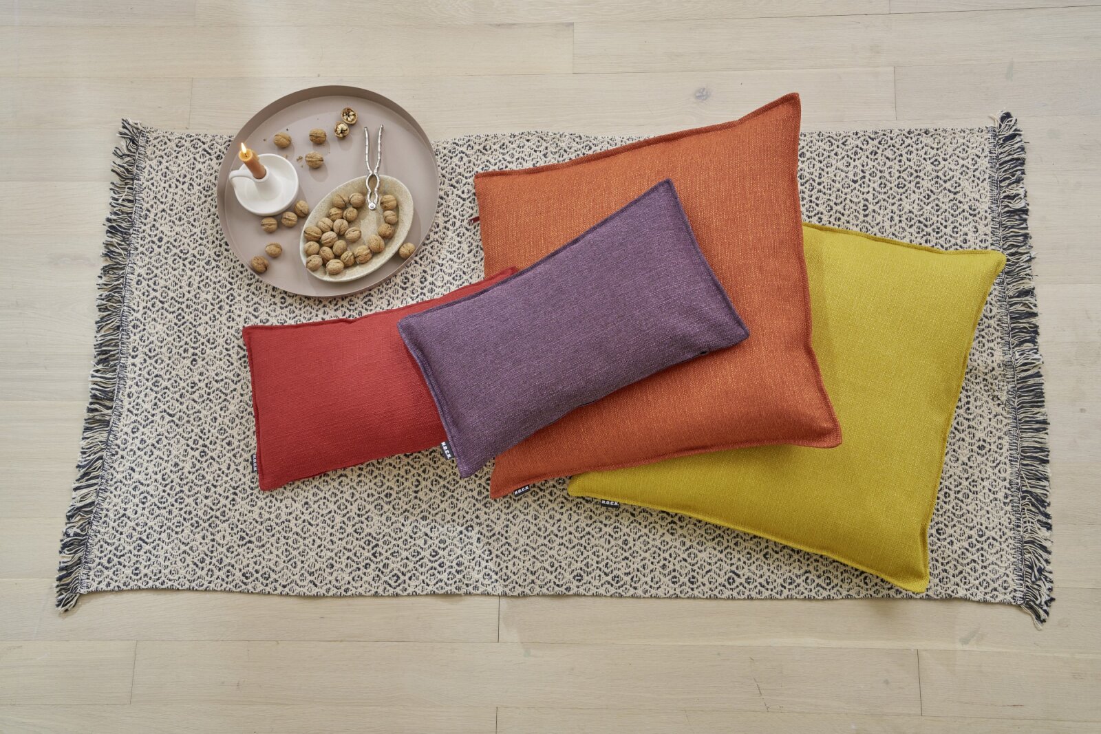H.O.C.K. Mali Kissen mit Biese 60x60cm orange col. 07