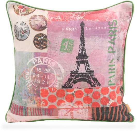 H.O.C.K. Lieblingsstädte Städte Kissen mit Keder 45x45cm PARIS by Anna Flores