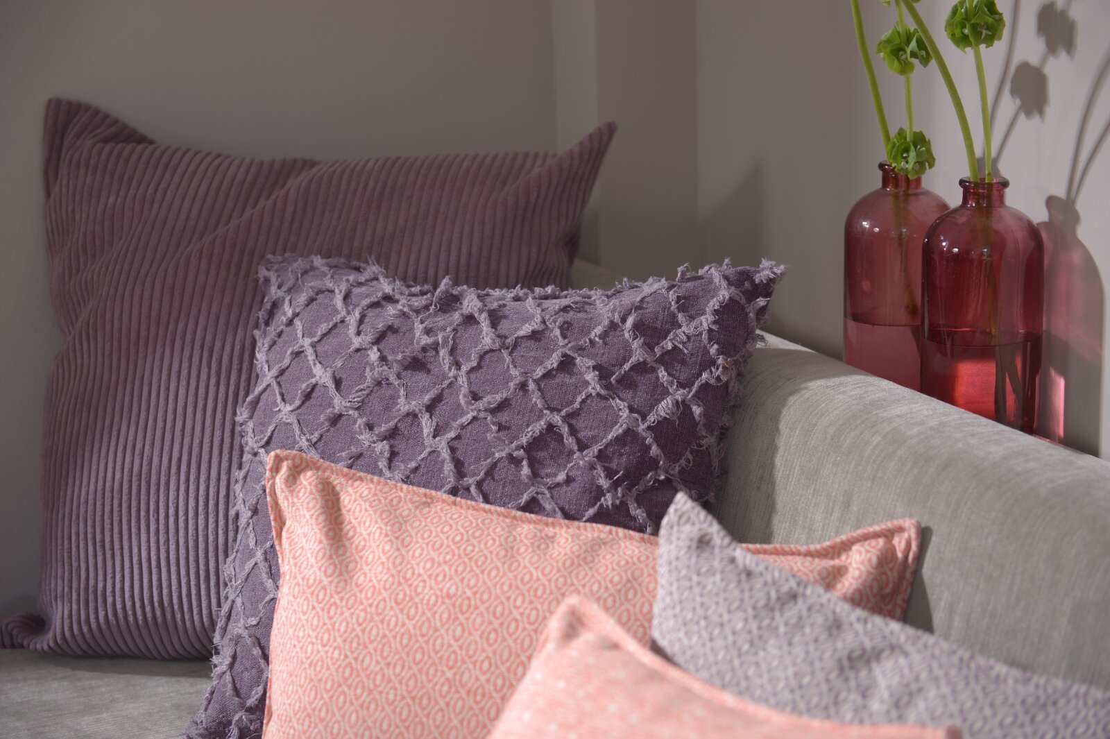 H.O.C.K. Ivy Kissen 60x40cm mit Biese coral / orange col. 900