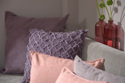 H.O.C.K. Ivy Kissen 60x40cm mit Biese coral / orange col. 900